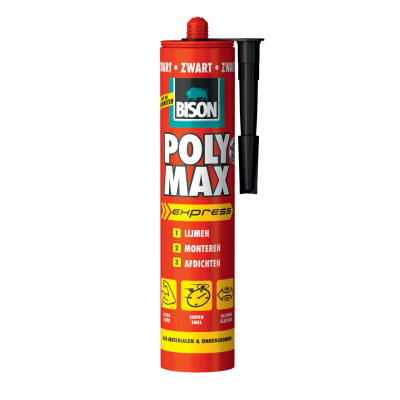 Bison 6309304 Poly Max Express Universeelkit - Zwart - 425gr