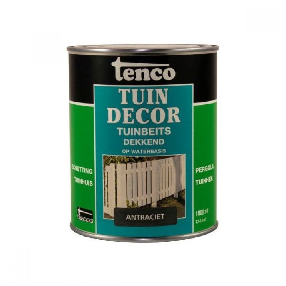 Tenco tuindecor beits dekkend antraciet - 1 liter