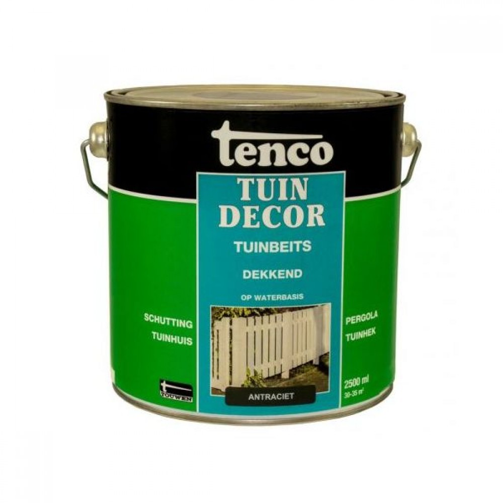 Tenco tuindecor beits dekkend antraciet - 2,5 liter