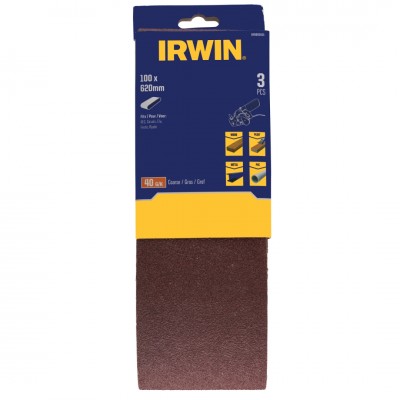 Irwin schuurband 100 x 620 mm K40, 3 stuks