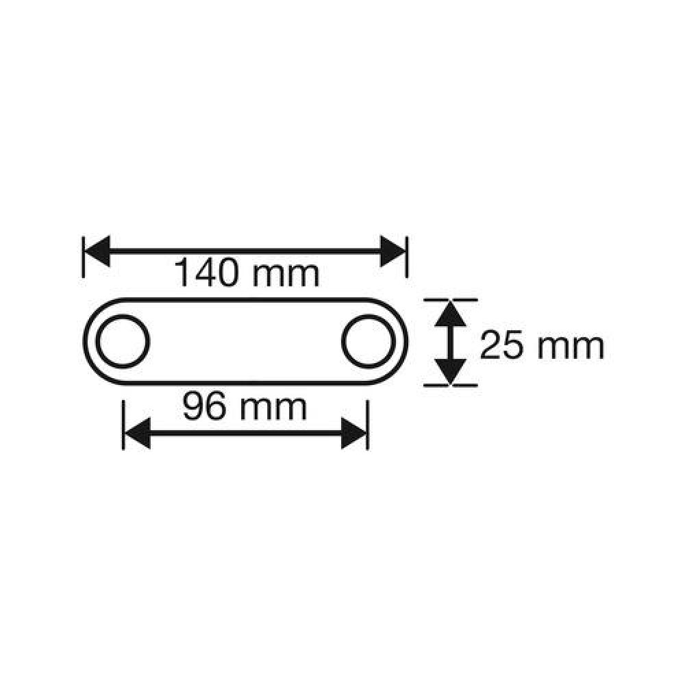 Starx meubelgreep leer - 25 x 96 mm - gun metal