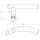Impresso Liverpool deurkruk modulair - 140 x 19 x 65 mm - RVS