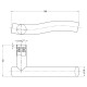 Impresso Chester deurkruk modulair - 136 x 19 x 63 mm - RVS