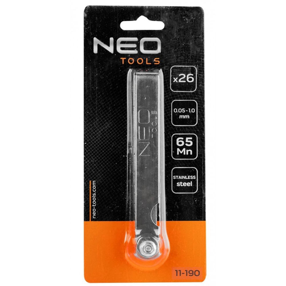 Neo tools Voelersset 0,04 t/m 0,63 26 delig