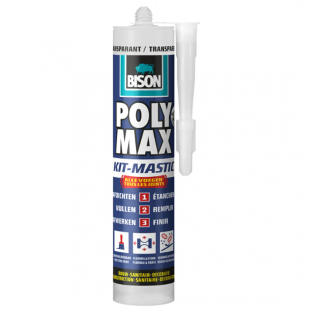 Bison afdichtingskit Poly Max transparant 280ml