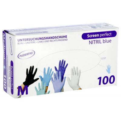 NITRIL handschoenen blauw Basic Maat M 100 stuks