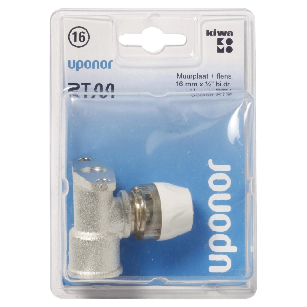 Uponor RTM Muurplaat met flens 16 mmx1/2\'\' binnendraad