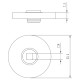 Impresso rozet krukgat - rond - verdekt - aluminium F1 - Ø53 x 8 mm