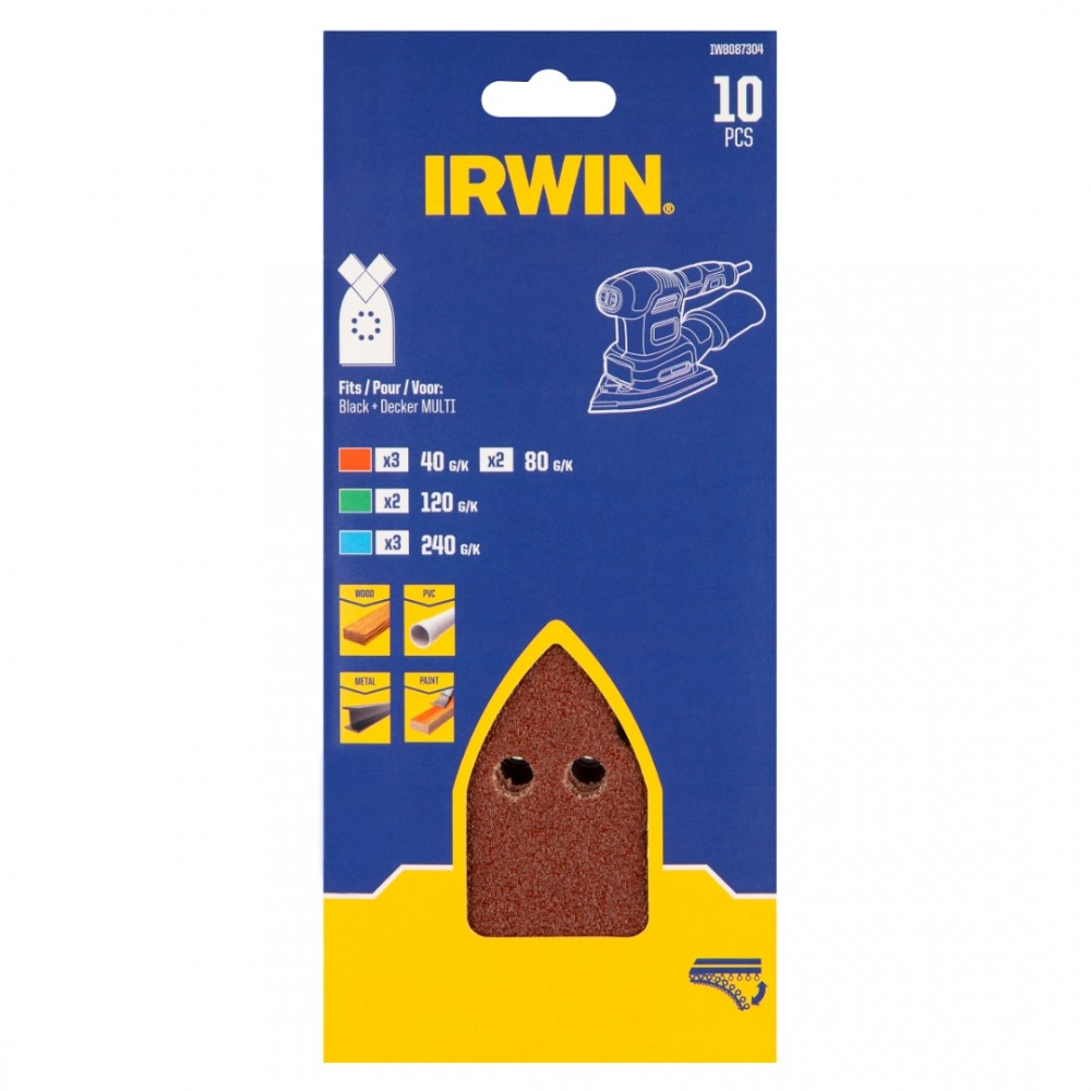 Irwin schuurvellen 165x100 mm 10 stuks