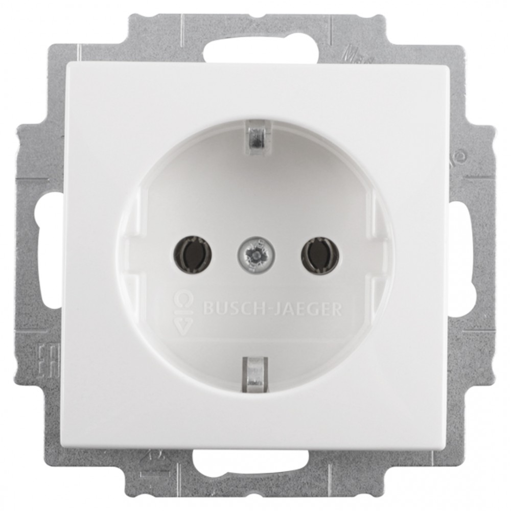Busch-Jaeger Balance contactdoos inbouw - 1-voudig - randaarde - polarwit