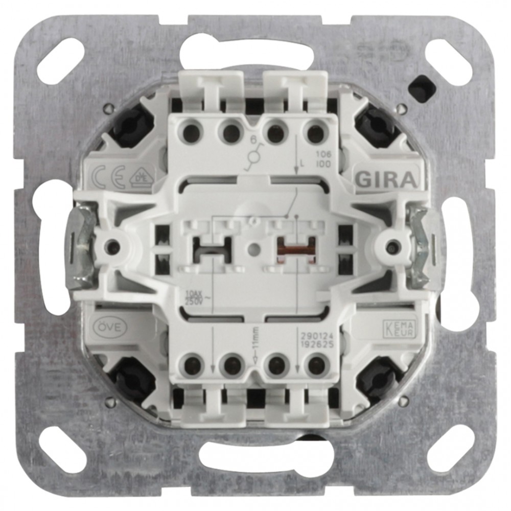 Gira E2 schakelaar inbouw - wissel - zwart
