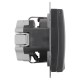 Berker S1 contactdoos inbouw - 1-voudig - randaarde - antraciet
