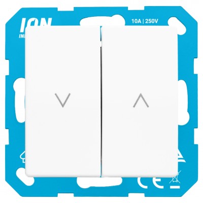 ION Industries V1/J1 jaloezieschakelaar inbouw - actief wit