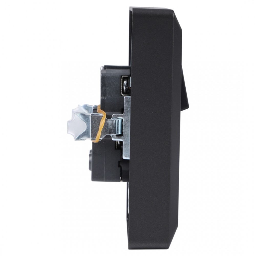 Q-Link combinatie inbouw - serie - met schakelaar - randaarde - zwart