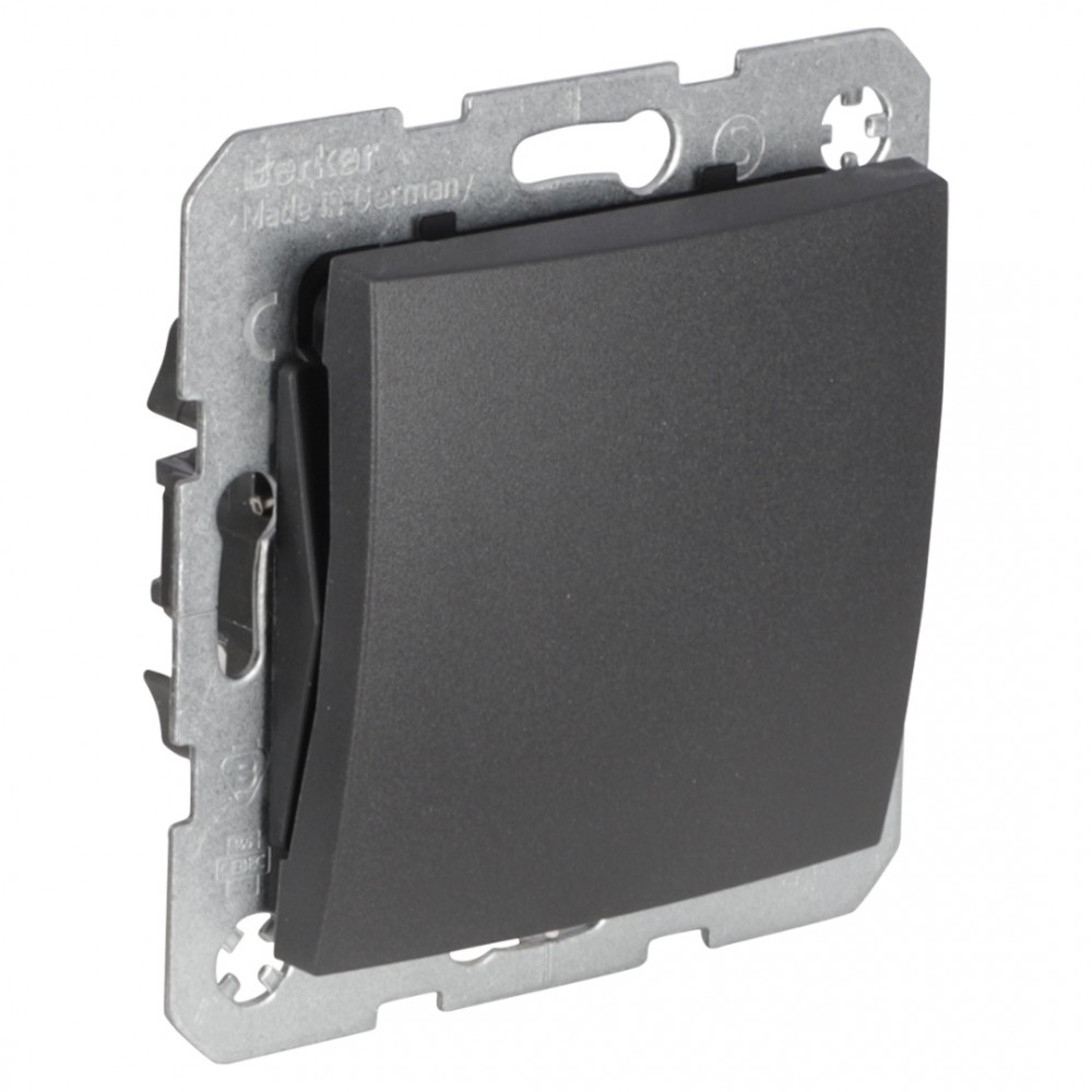 Berker S1 schakelaar inbouw - kruis - antraciet