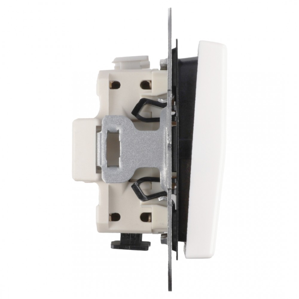 Jung AS500 schakelaar inbouw - kruis - polarwit