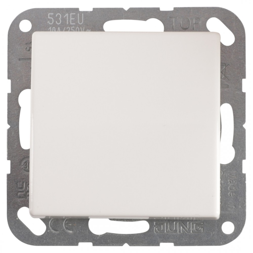 Jung AS500 schakelaar inbouw - impuls - 1-polig - maakcontact - polarwit