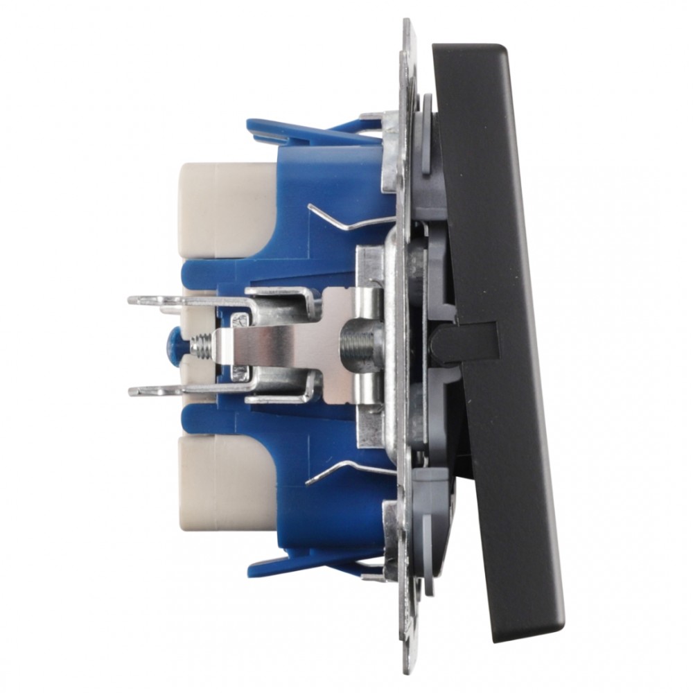 Busch-Jaeger Future Linear schakelaar inbouw - impuls - maakcontact - zwart