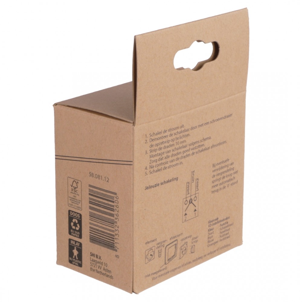 Jung AS500 schakelaar jaloezie - inbouw - polarwit