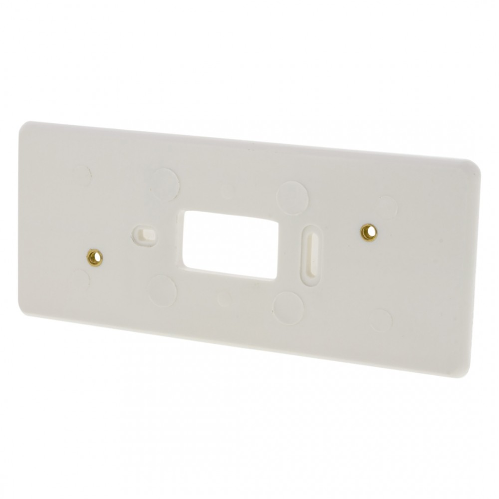 montageplaat met felsmoer - m4 - 3-voudig - polarwit