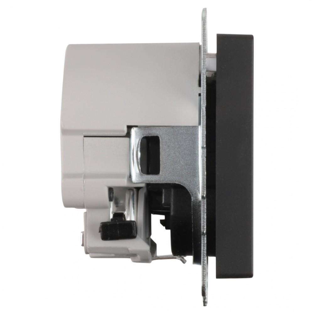 Gira E2 contactdoos inbouw - 1-voudig - USB A/C - zwart