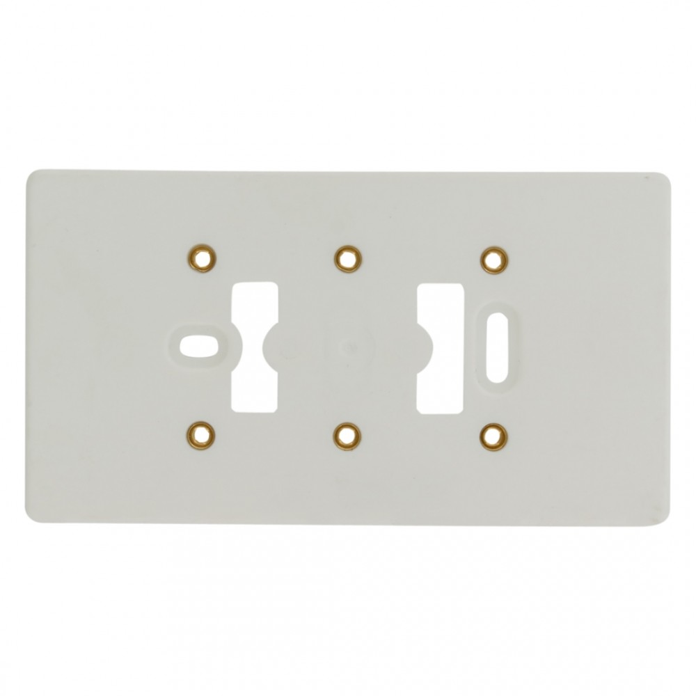 montageplaat met felsmoer - m4 - dubbel - polarwit