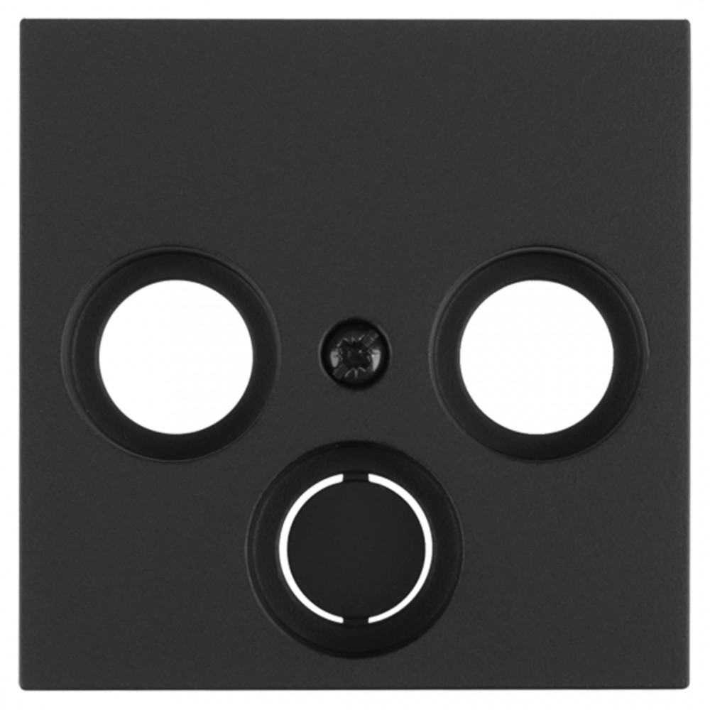 Gira E2 centraalplaat radio/tv - zwart