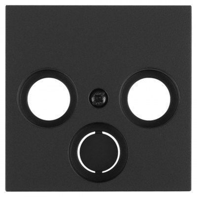 Gira E2 centraalplaat radio/tv - zwart