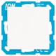 ION Industries V1/J1 contactdoos inbouw - 1-voudig - randaarde - spatwaterdicht - met aanraakbeveiliging - met klep - 71 x 71 x 32 mm - alpin wit