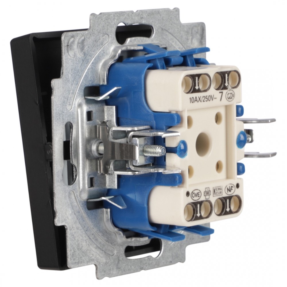 Busch-Jaeger Future Linear schakelaar inbouw - kruis - zwart