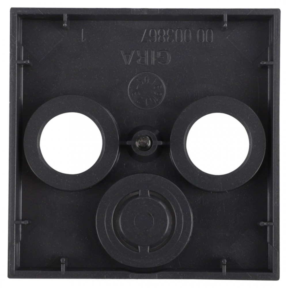 Gira E2 centraalplaat radio/tv - zwart