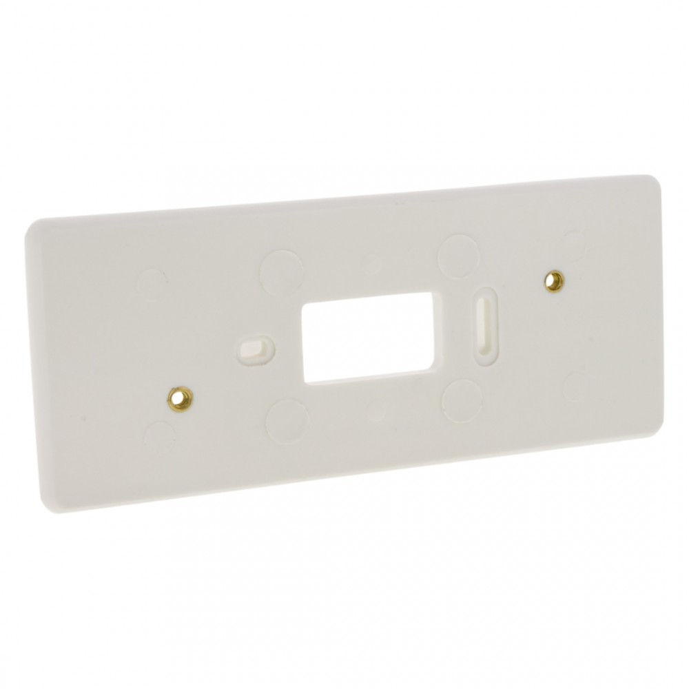 montageplaat met felsmoer - m4 - 3-voudig - polarwit