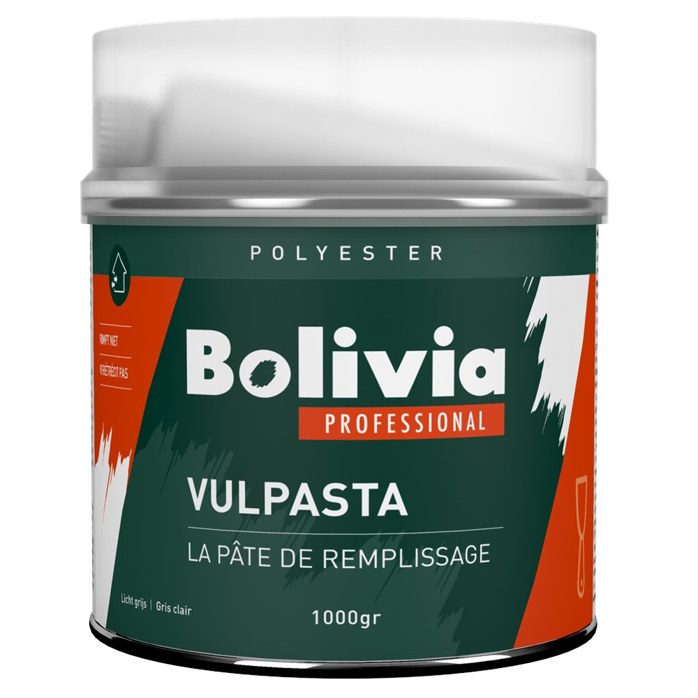 Bolivia U2 Polyesterplammuur Vulpasta grijs 1000 gram    