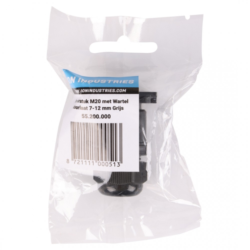ION industries wartelinvoer kabel - M20 - zwart