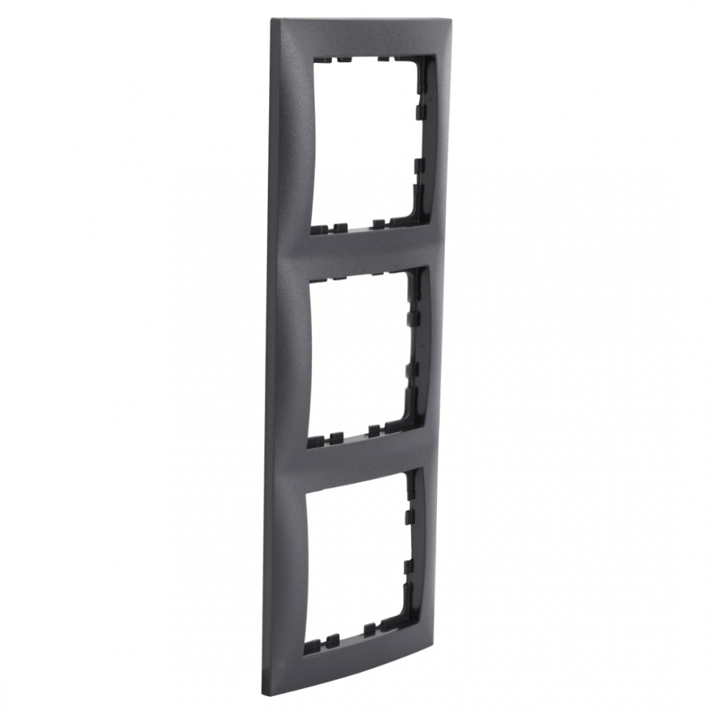 Berker S1 afdekraam inbouw - 3-voudig - antraciet