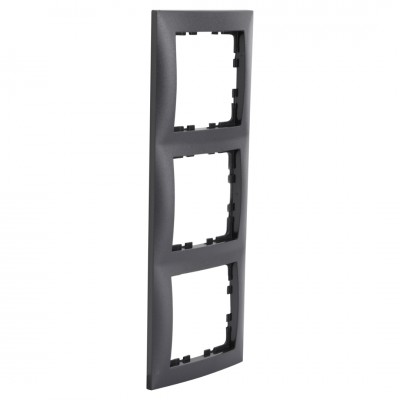 Berker S1 afdekraam inbouw - 3-voudig - antraciet