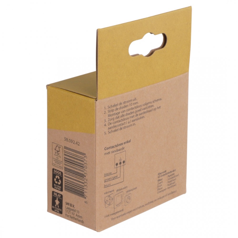 Gira E2 contactdoos inbouw - 1-voudig - randaarde - zwart