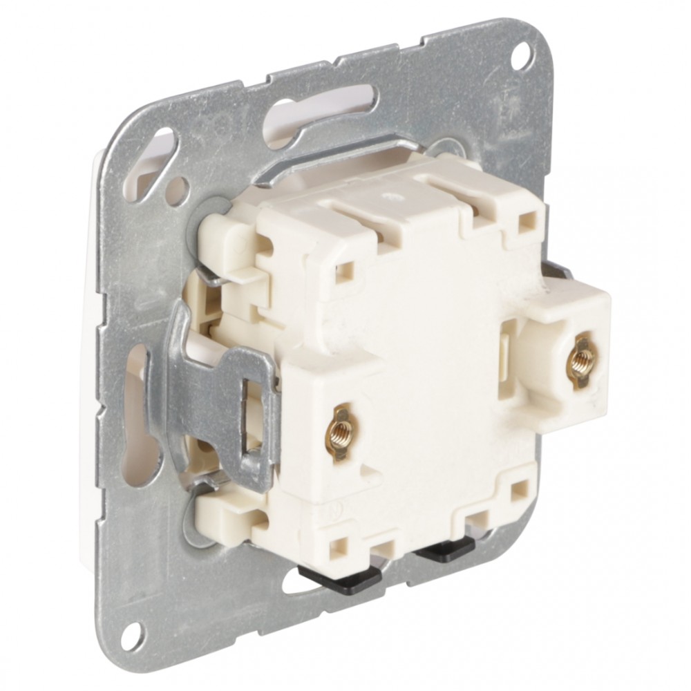 Jung AS500 schakelaar inbouw - impuls - 1-polig - maakcontact - polarwit