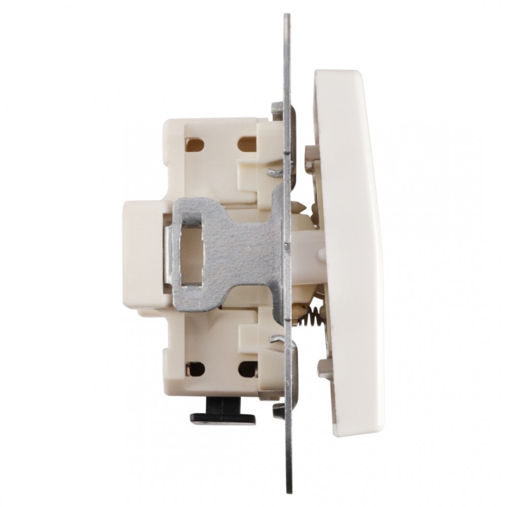 Jung AS500 schakelaar inbouw - impuls - 1-polig - maakcontact - polarwit