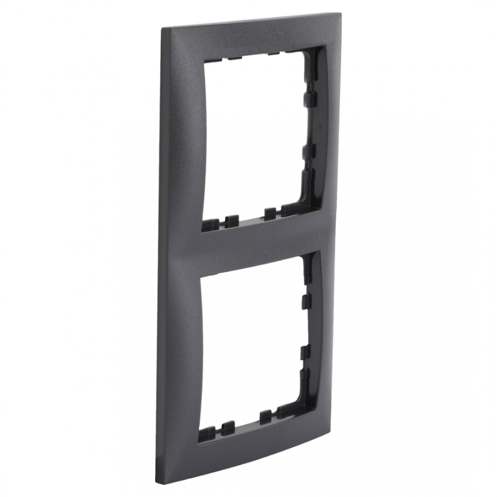 Berker S1 afdekraam inbouw - 2-voudig - antraciet