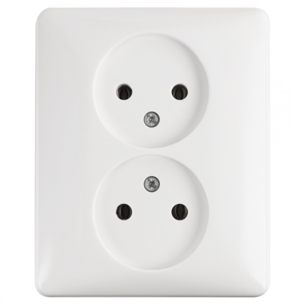 Peha Standard contactdoos inbouw - 2-voudig - polarwit