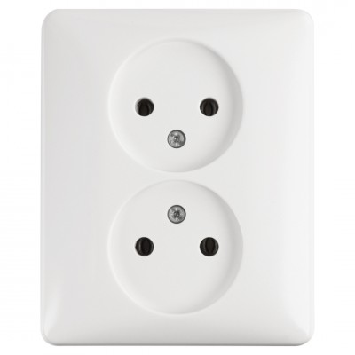 Peha Standard contactdoos inbouw - 2-voudig - polarwit