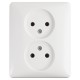 Peha Standard contactdoos inbouw - 2-voudig - polarwit