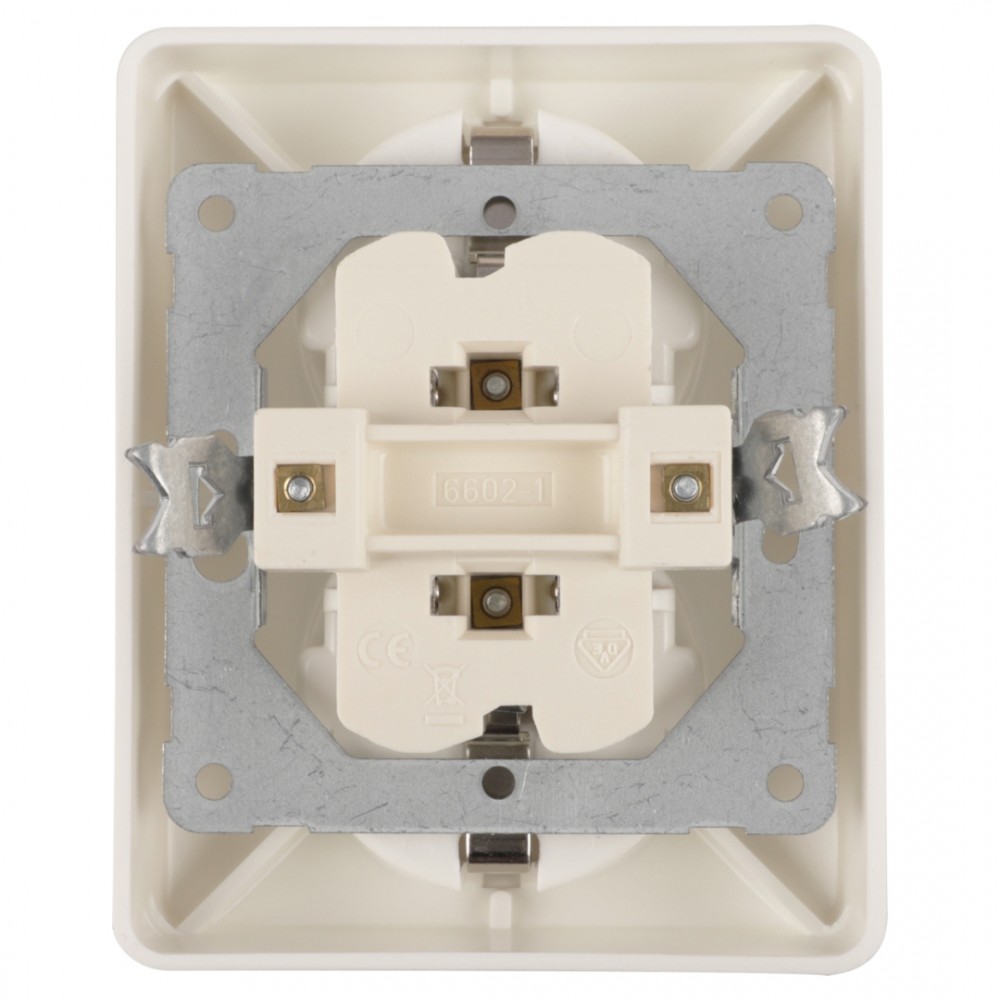 Peha Standard contactdoos inbouw - 2-voudig - randaarde - polarwit