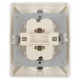 Peha Standard contactdoos inbouw - 2-voudig - randaarde - polarwit