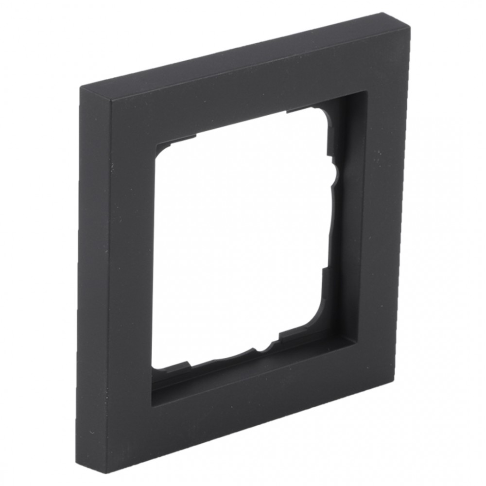 Gira E2 afdekraam 1-voudig - horiontaal/verticaal - zwart