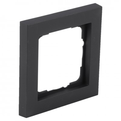 Gira E2 afdekraam 1-voudig - horiontaal/verticaal - zwart