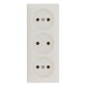 Berker contactdoos opbouw - 3-voudig - polarwit