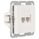 Q-Link S-Line contactdoos telefoon/data - inbouw - CAT5E - 2 x 8-polig - polarwit