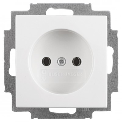 Busch-Jaeger Balance contactdoos inbouw - 1-voudig - zonder randaarde - polarwit